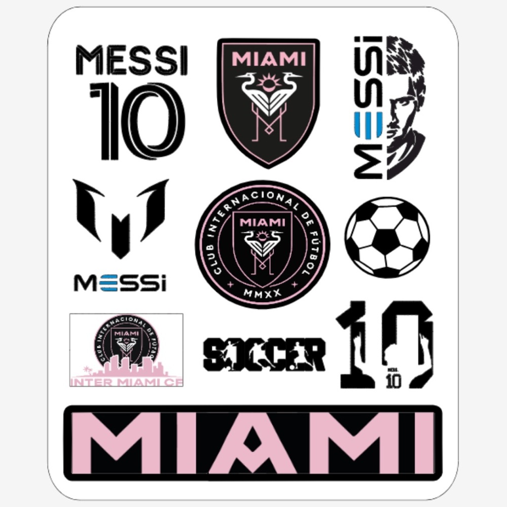 Messi Inter Miami Sticker Sheet